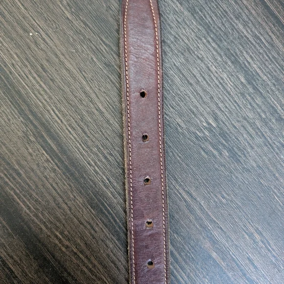 Tory English Bridle Leather Brown Equestrian English Show Belt Sz 32 - Picture 5 of 6